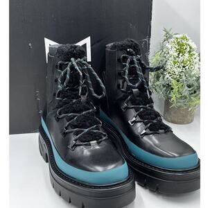 Marc Fisher LTD Women's MLIZUMA Black Cold Weather Hiker Lug Boots sz 9.5M New